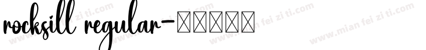 rocksill regular字体转换